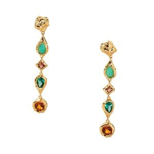 Alexis Bittar 14K Goldplated Brass & Chrysoprase Nugget Dangling Earrings